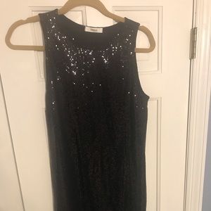 Flapper Black sequin sleeveless tank dress